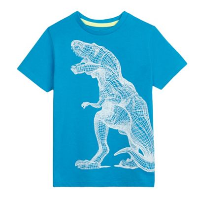 bluezoo Boys' blue dinosaur print t-shirt